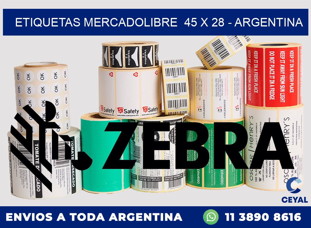 ETIQUETAS MERCADOLIBRE  45 x 28 – ARGENTINA