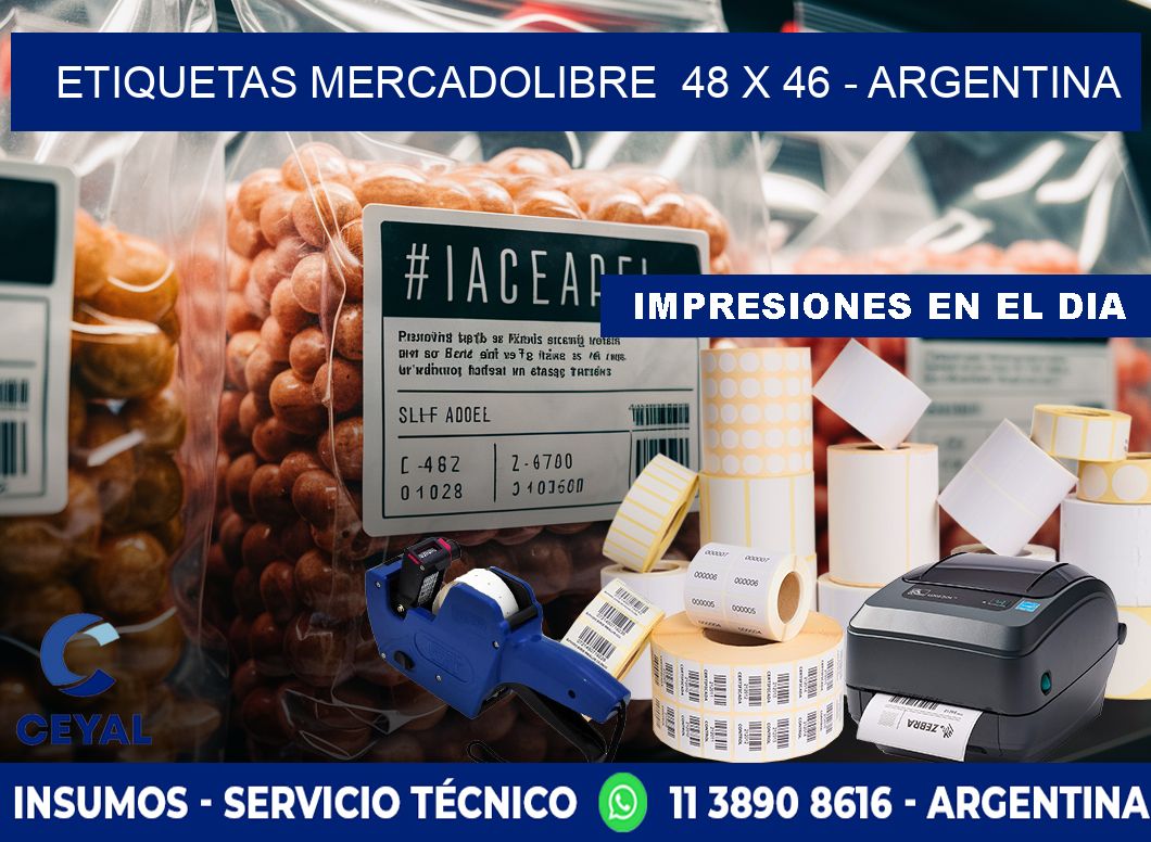 ETIQUETAS MERCADOLIBRE  48 x 46 - ARGENTINA