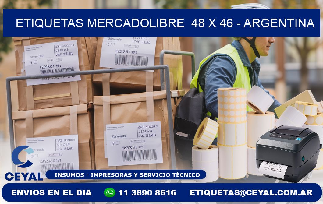 ETIQUETAS MERCADOLIBRE  48 x 46 - ARGENTINA