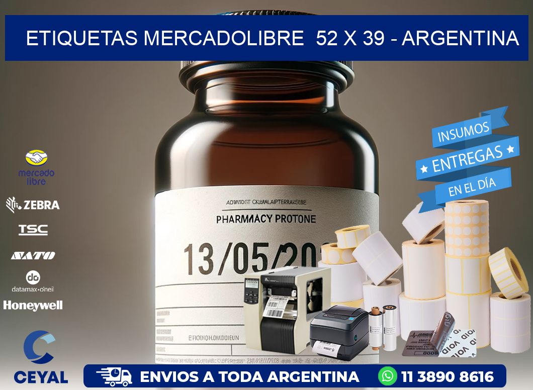 ETIQUETAS MERCADOLIBRE  52 x 39 – ARGENTINA