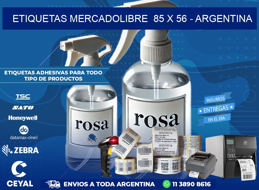 ETIQUETAS MERCADOLIBRE  85 x 56 – ARGENTINA