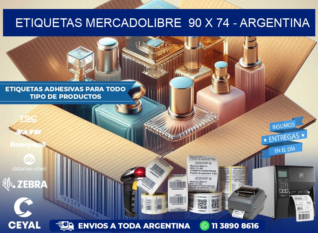 ETIQUETAS MERCADOLIBRE  90 x 74 – ARGENTINA