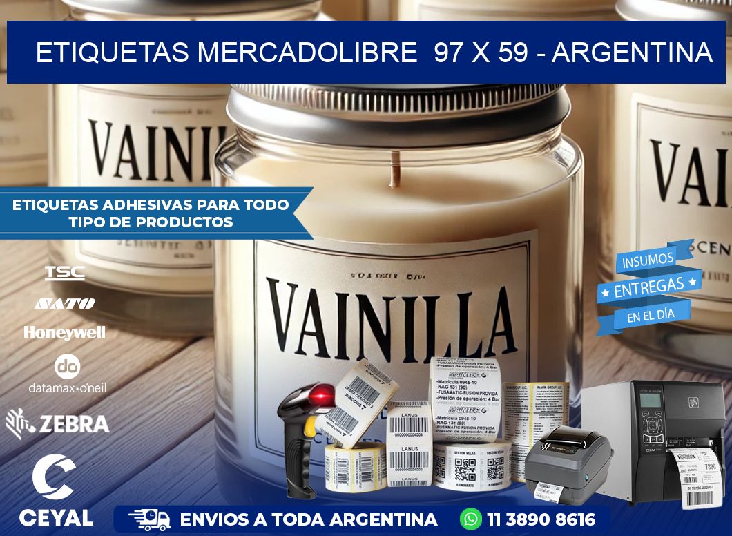 ETIQUETAS MERCADOLIBRE  97 x 59 – ARGENTINA