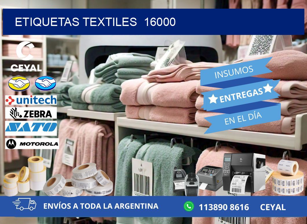 ETIQUETAS TEXTILES  16000