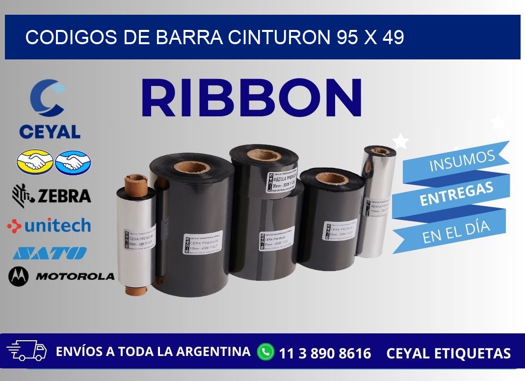 CODIGOS DE BARRA CINTURON 95 x 49