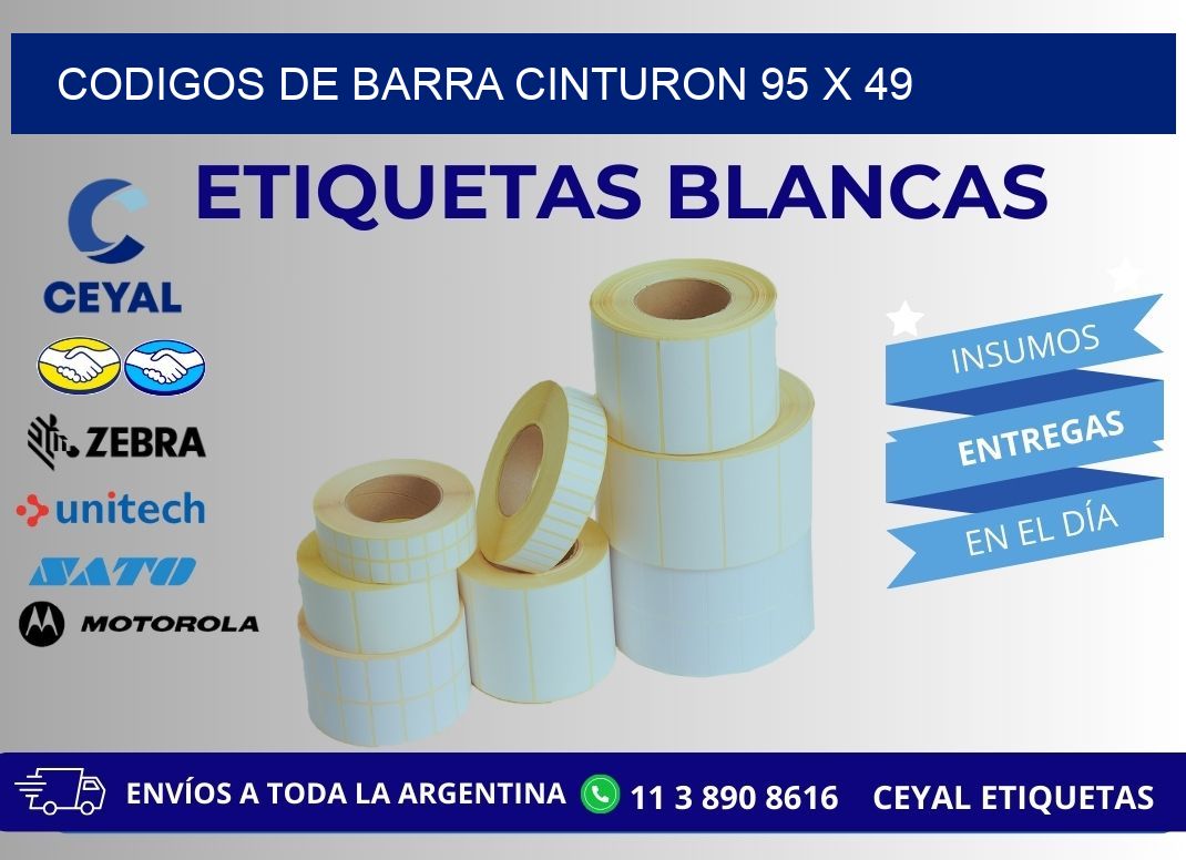 CODIGOS DE BARRA CINTURON 95 x 49