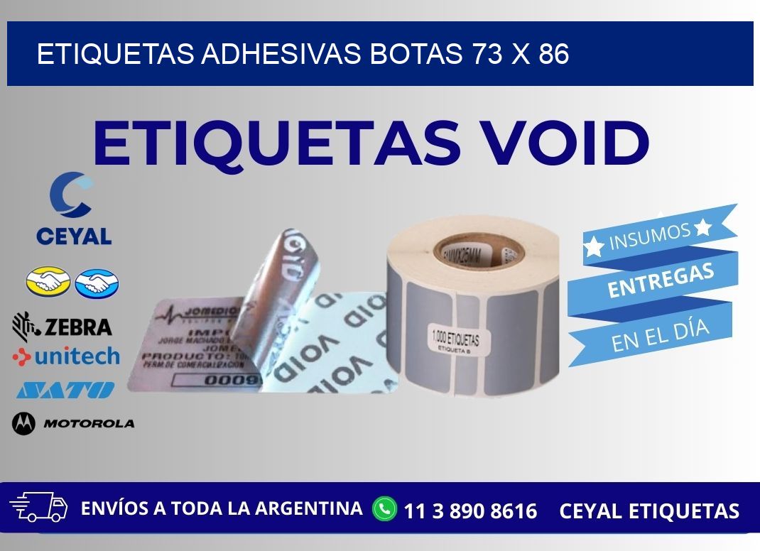 ETIQUETAS ADHESIVAS BOTAS 73 x 86