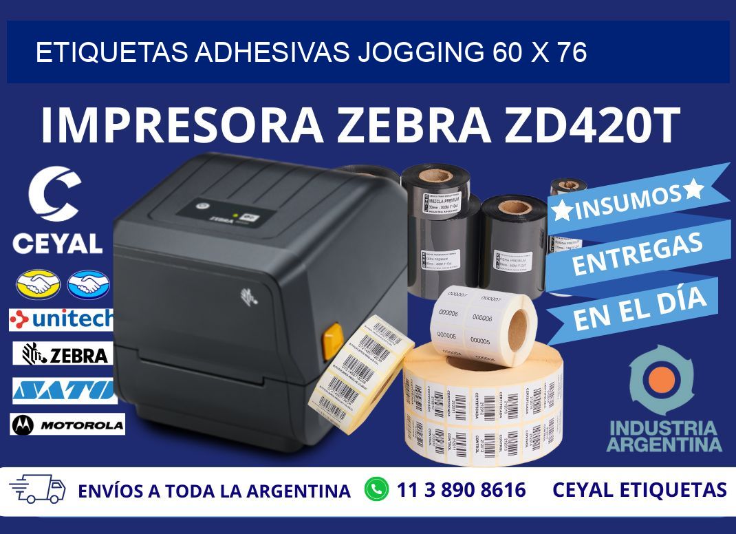 ETIQUETAS ADHESIVAS JOGGING 60 x 76