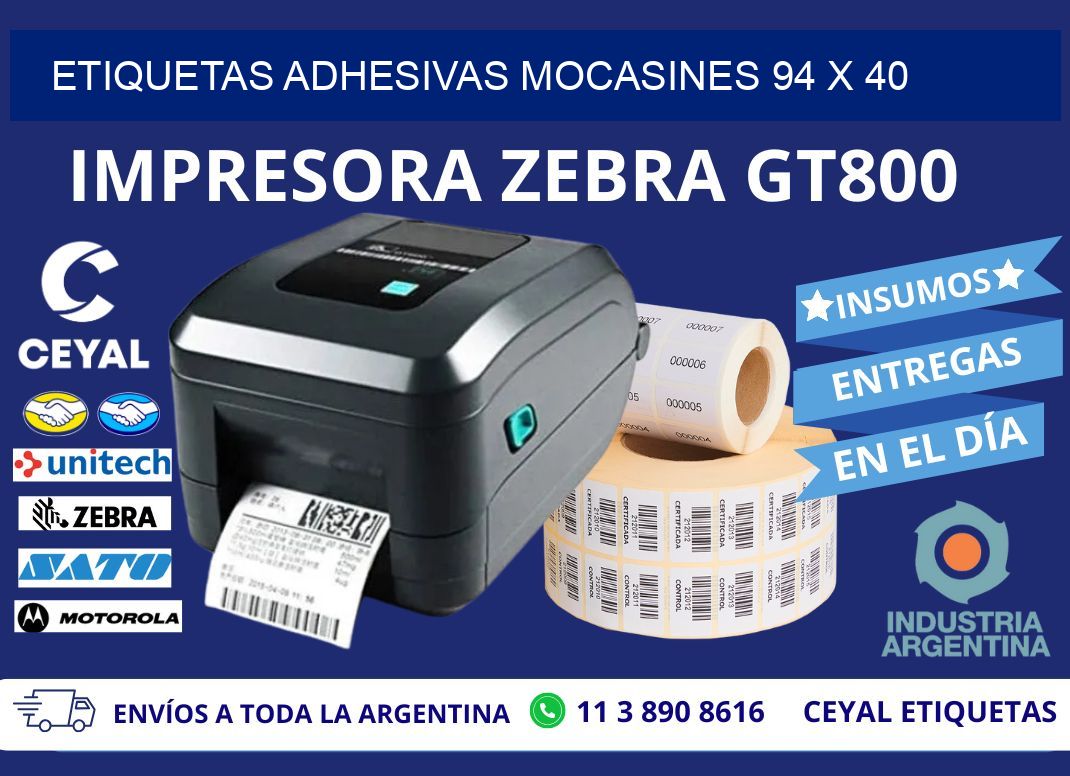 ETIQUETAS ADHESIVAS MOCASINES 94 x 40