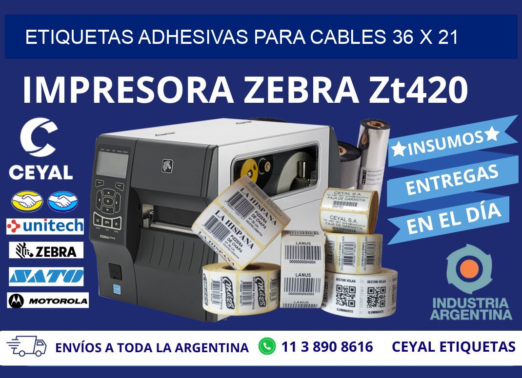 ETIQUETAS ADHESIVAS PARA CABLES 36 x 21