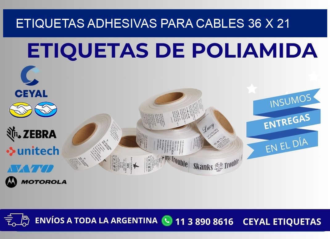 ETIQUETAS ADHESIVAS PARA CABLES 36 x 21