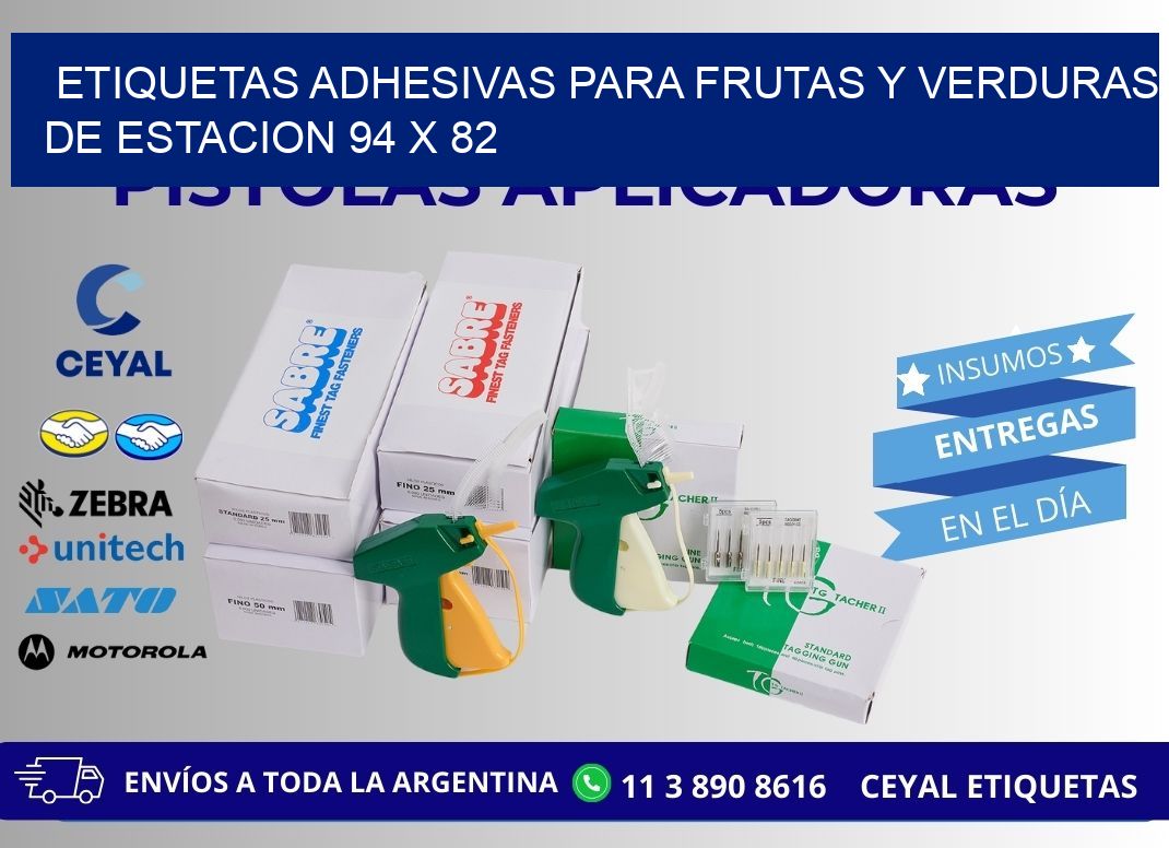 ETIQUETAS ADHESIVAS PARA FRUTAS Y VERDURAS DE ESTACION 94 x 82