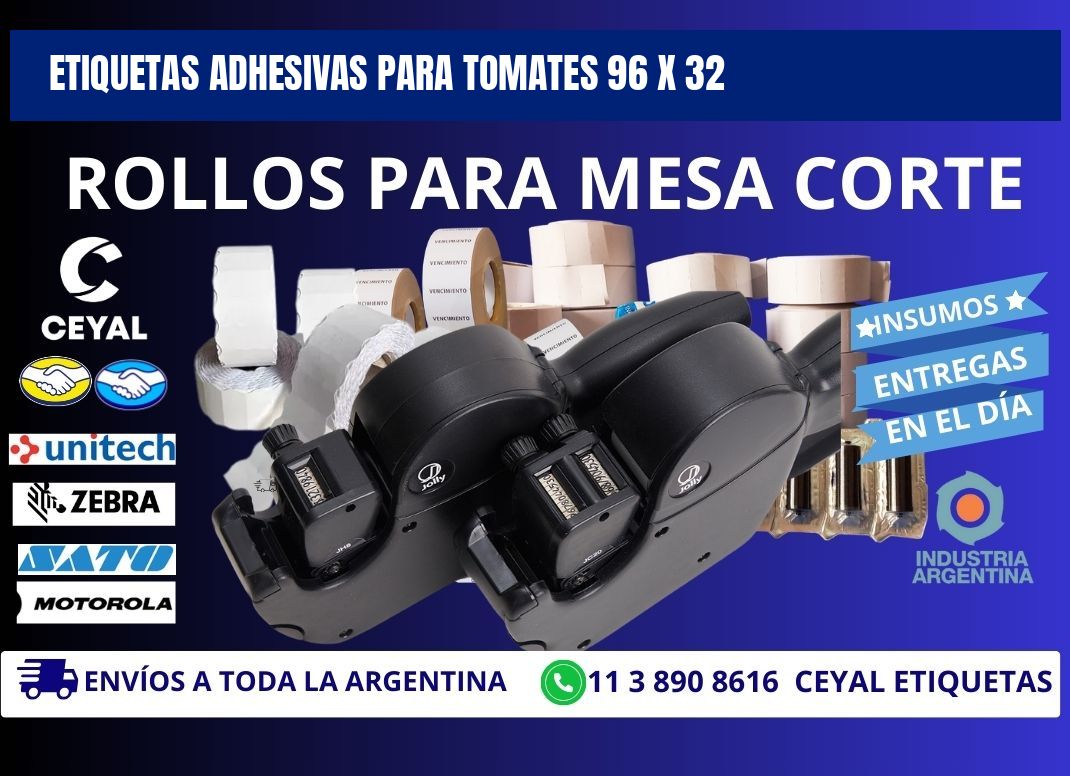 ETIQUETAS ADHESIVAS PARA TOMATES 96 x 32