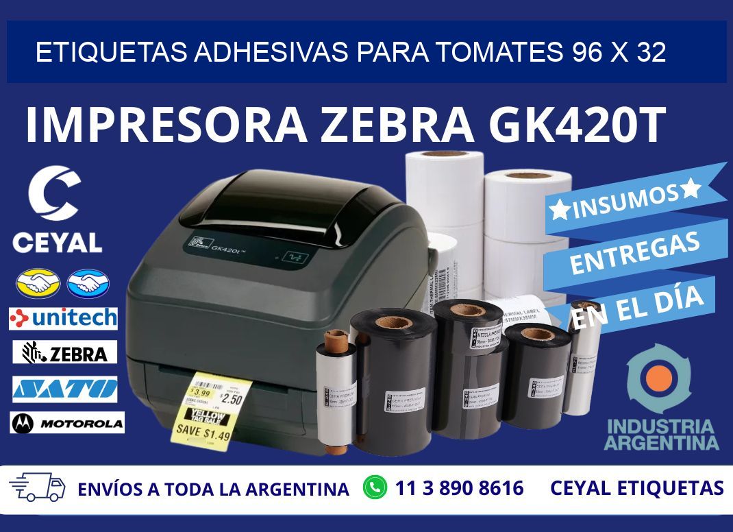 ETIQUETAS ADHESIVAS PARA TOMATES 96 x 32