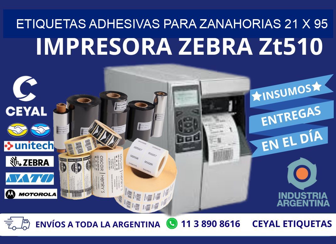 ETIQUETAS ADHESIVAS PARA ZANAHORIAS 21 x 95