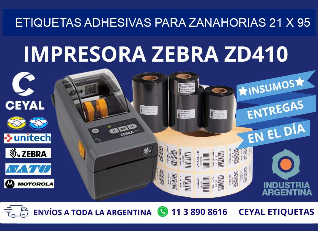 ETIQUETAS ADHESIVAS PARA ZANAHORIAS 21 x 95