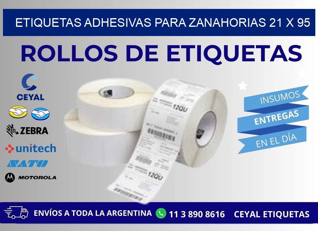 ETIQUETAS ADHESIVAS PARA ZANAHORIAS 21 x 95