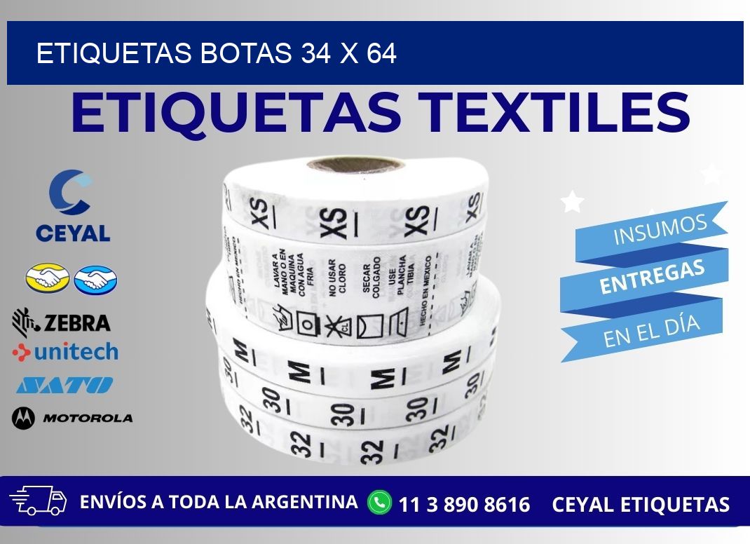 ETIQUETAS BOTAS 34 x 64