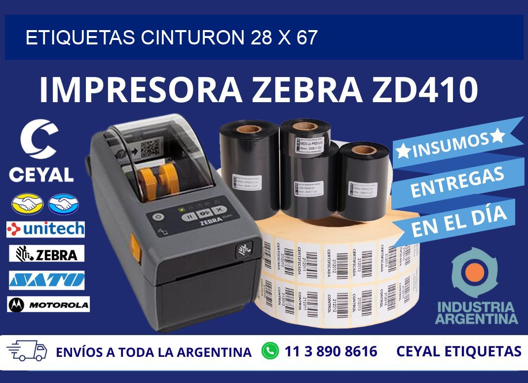 ETIQUETAS CINTURON 28 x 67