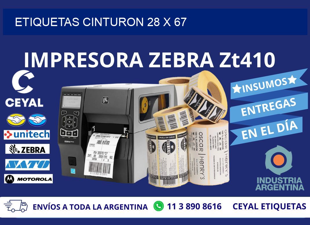 ETIQUETAS CINTURON 28 x 67