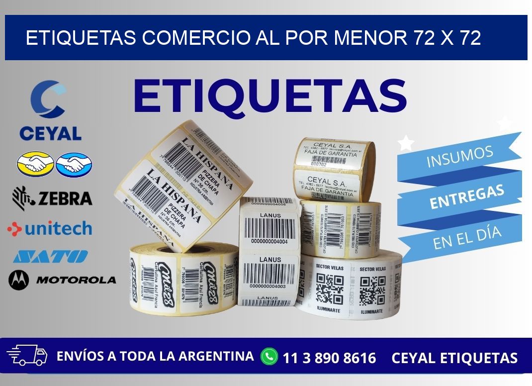 ETIQUETAS COMERCIO AL POR MENOR 72 x 72