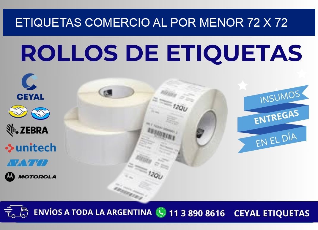 ETIQUETAS COMERCIO AL POR MENOR 72 x 72