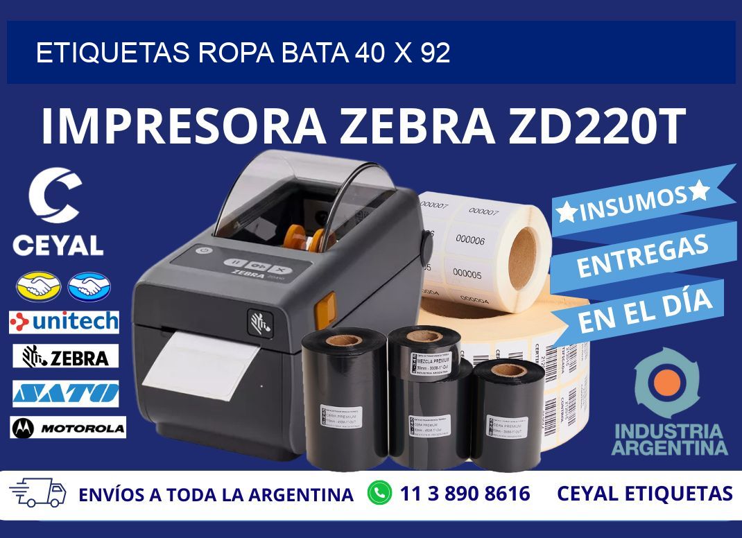 ETIQUETAS ROPA BATA 40 x 92