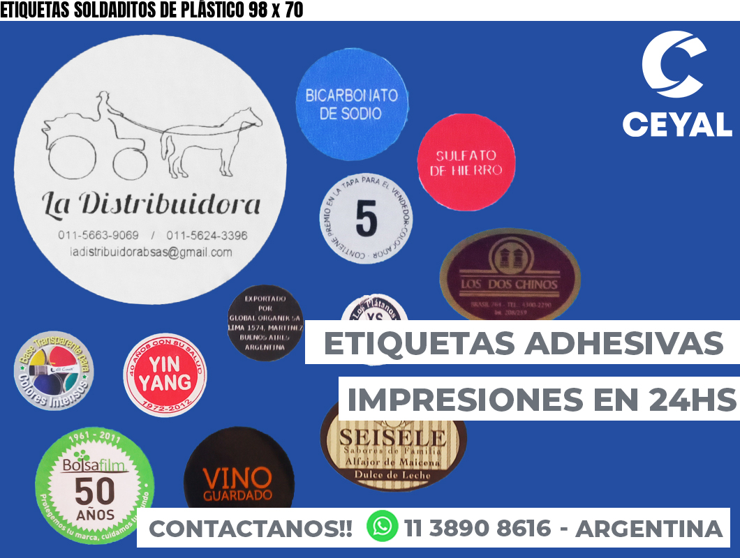 ETIQUETAS SOLDADITOS DE PLÁSTICO 98 x 70