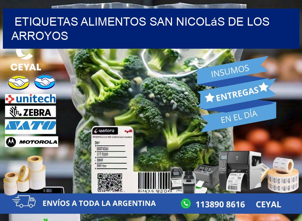 Etiquetas alimentos San Nicolás de los Arroyos