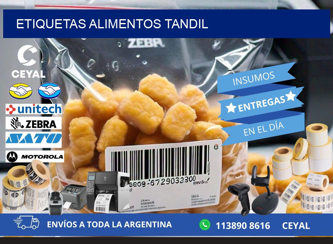 Etiquetas alimentos Tandil