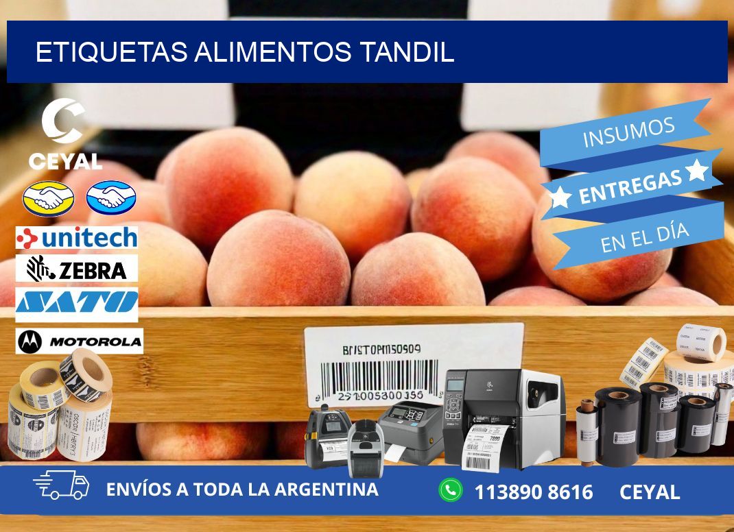 Etiquetas alimentos Tandil