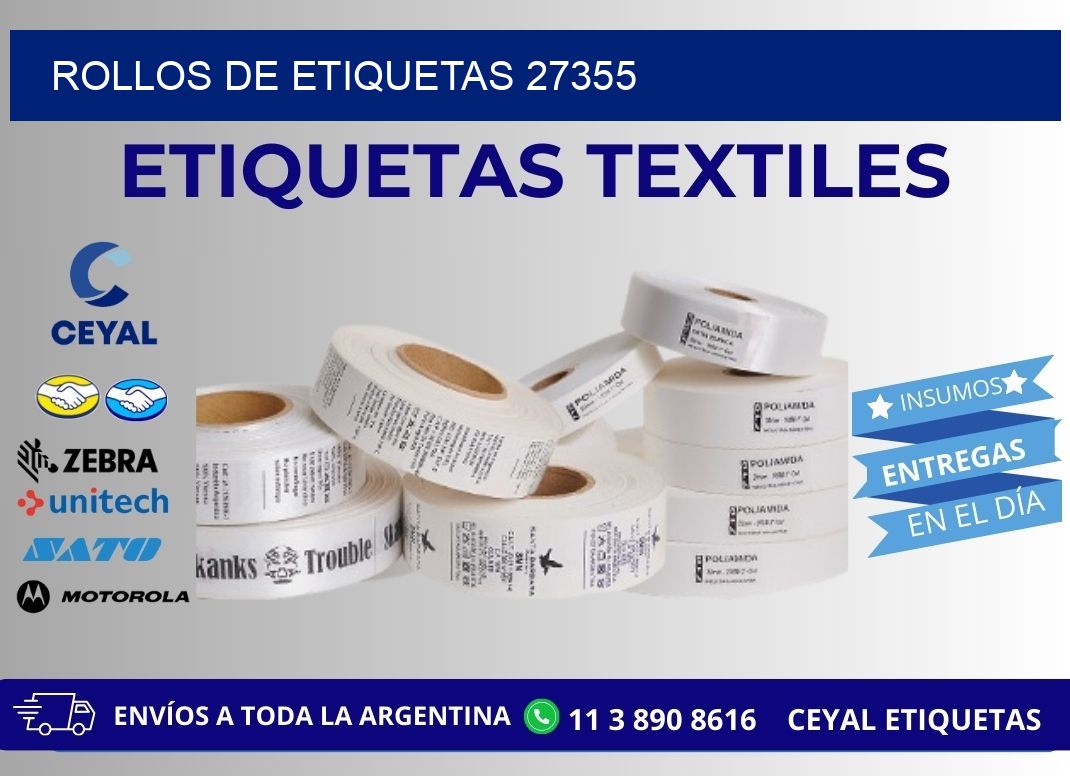 ROLLOS DE ETIQUETAS 27355