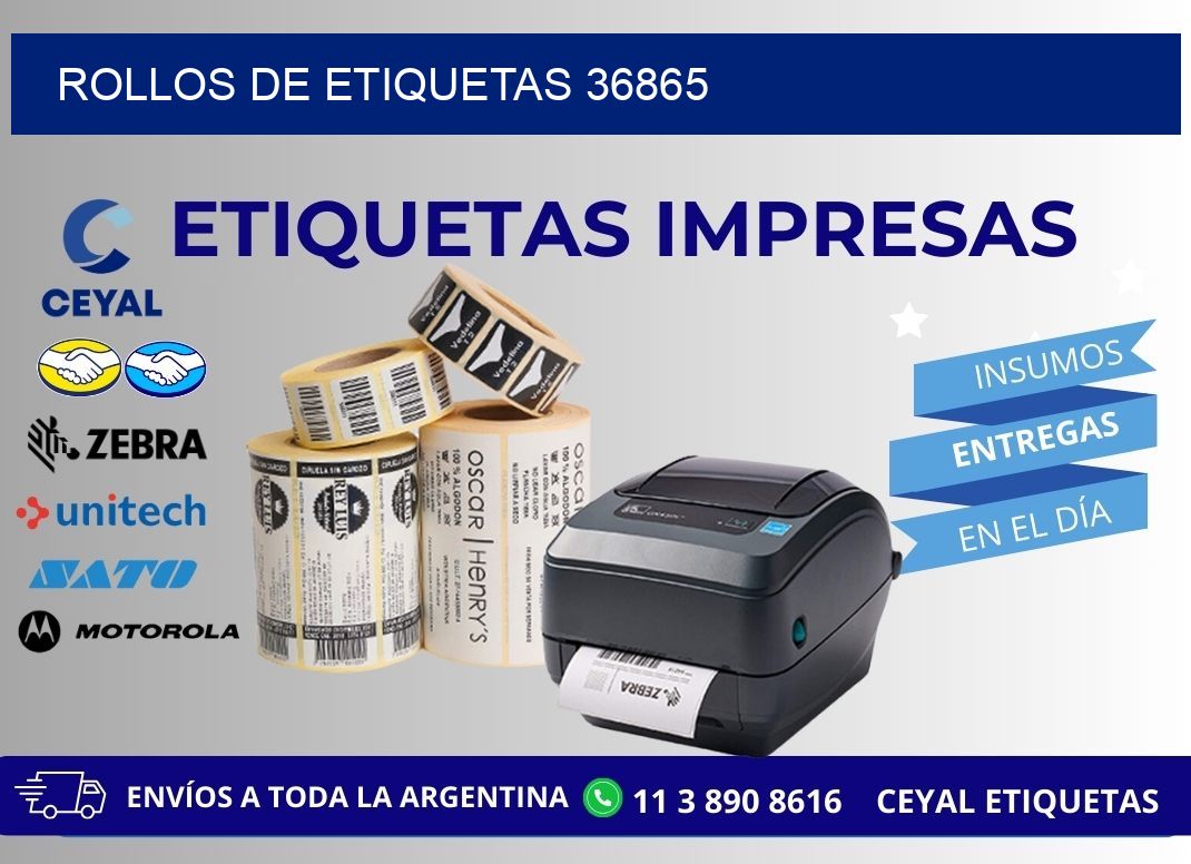 ROLLOS DE ETIQUETAS 36865