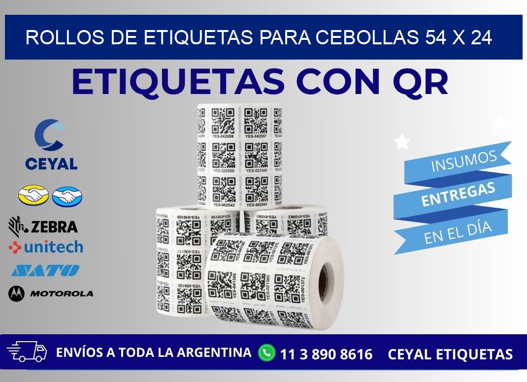 ROLLOS DE ETIQUETAS PARA CEBOLLAS 54 x 24