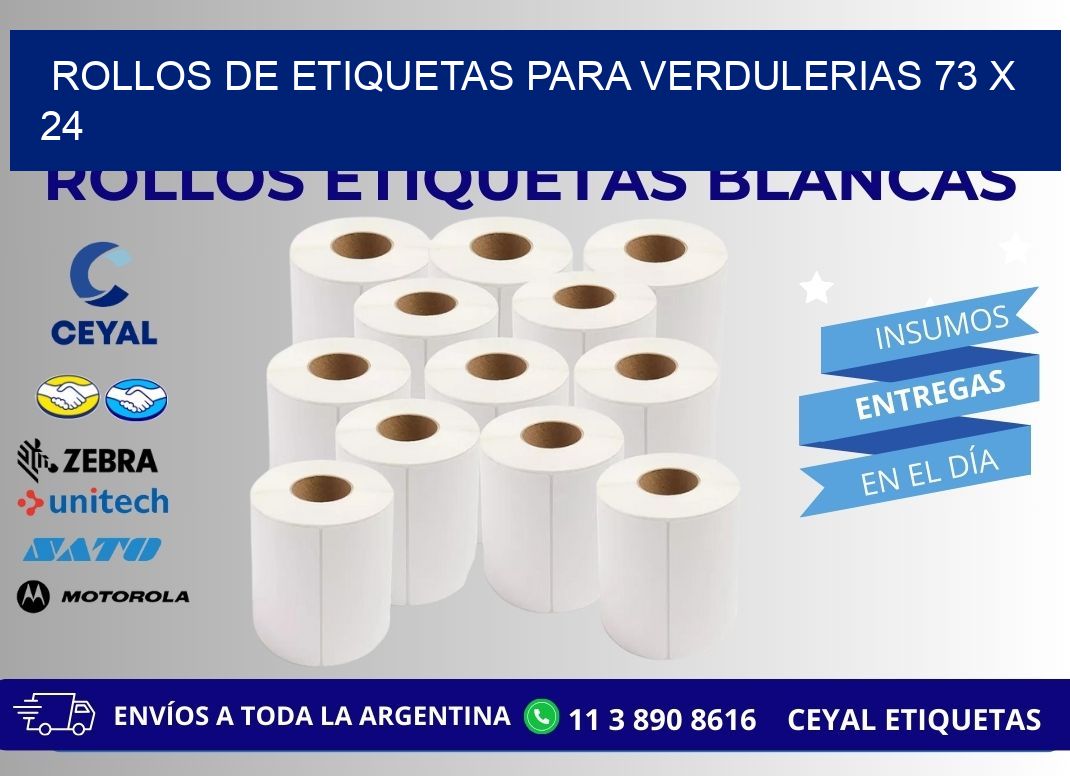 ROLLOS DE ETIQUETAS PARA VERDULERIAS 73 x 24