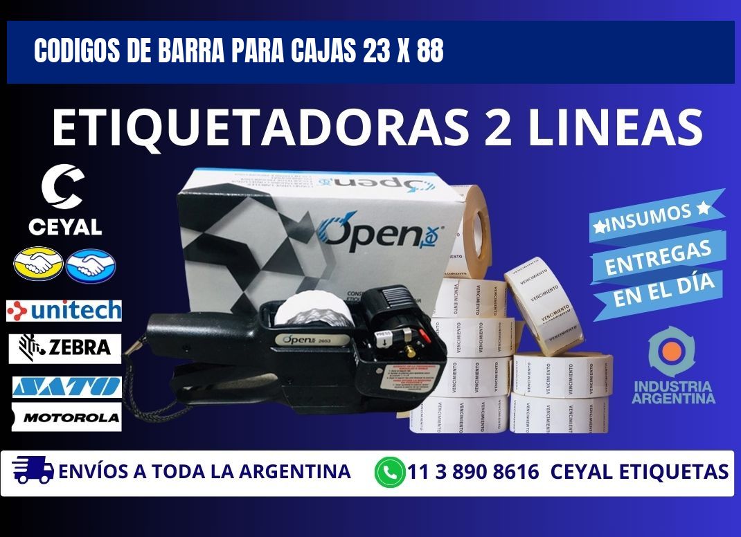 CODIGOS DE BARRA PARA CAJAS 23 x 88