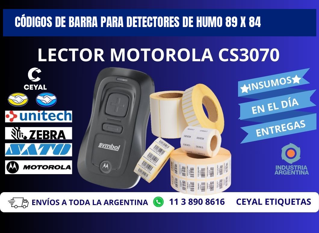 CÓDIGOS DE BARRA PARA DETECTORES DE HUMO 89 x 84