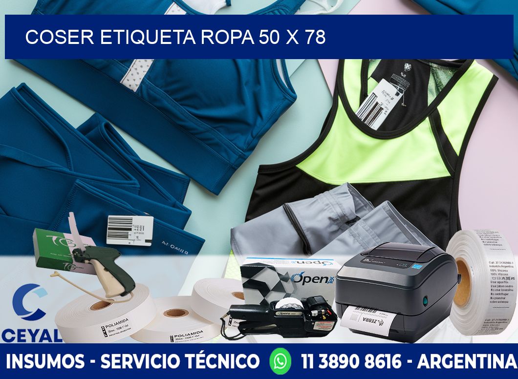 COSER ETIQUETA ROPA 50 x 78