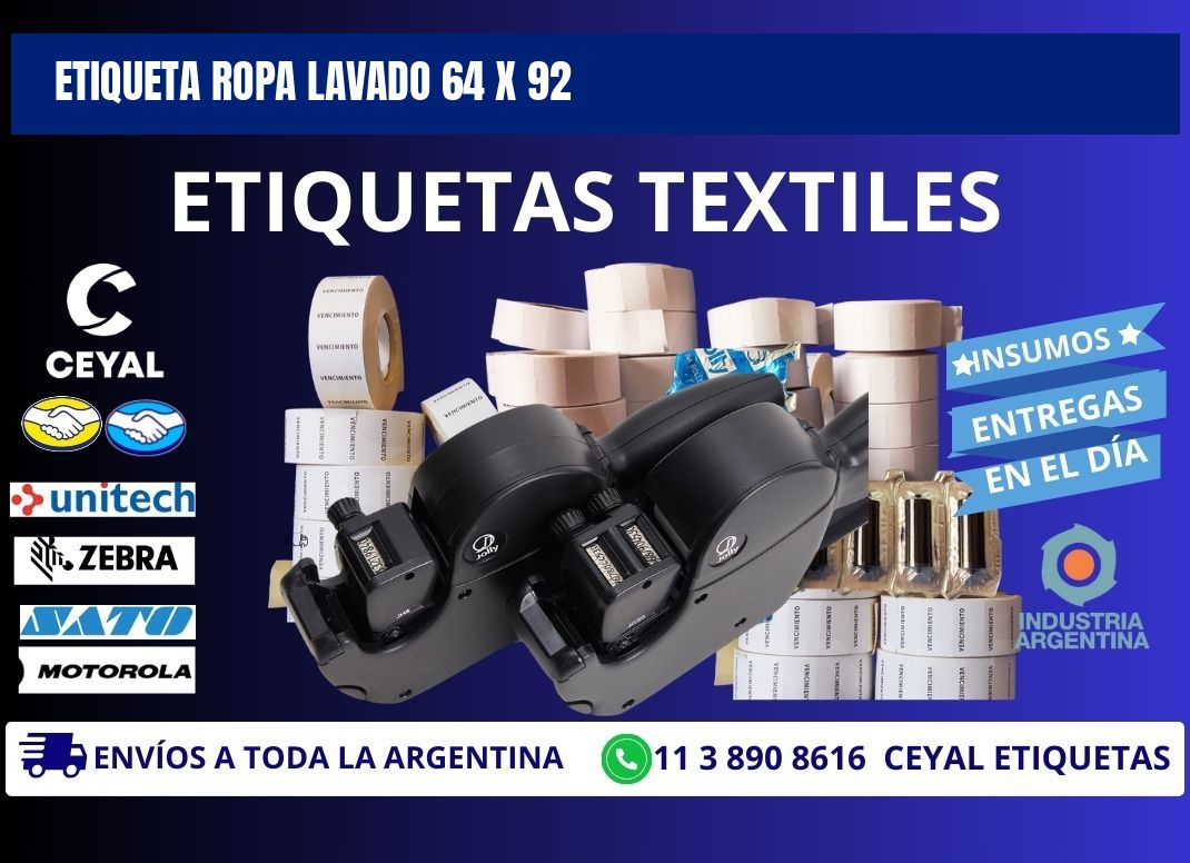 ETIQUETA ROPA LAVADO 64 x 92