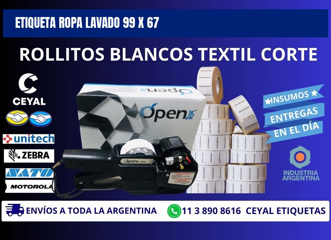 ETIQUETA ROPA LAVADO 99 x 67