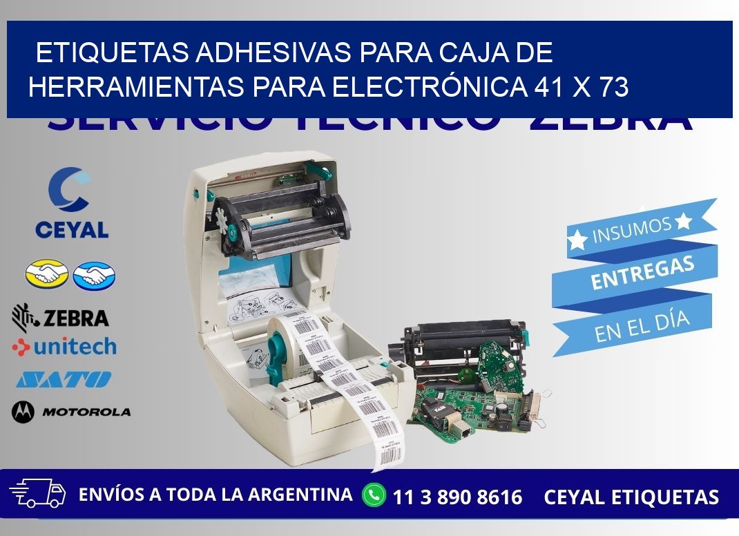 ETIQUETAS ADHESIVAS PARA CAJA DE HERRAMIENTAS PARA ELECTRÓNICA 41 x 73