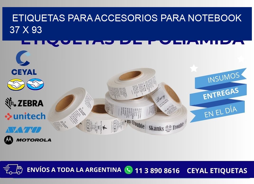 ETIQUETAS PARA ACCESORIOS PARA NOTEBOOK 37 x 93