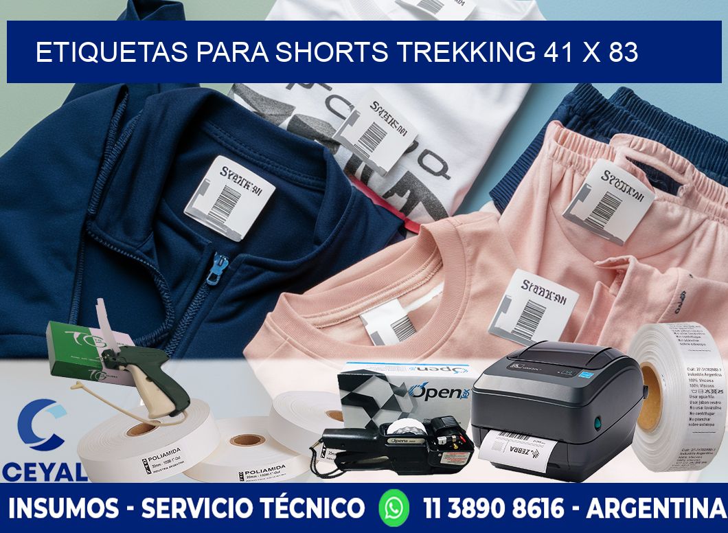 ETIQUETAS PARA SHORTS TREKKING 41 x 83