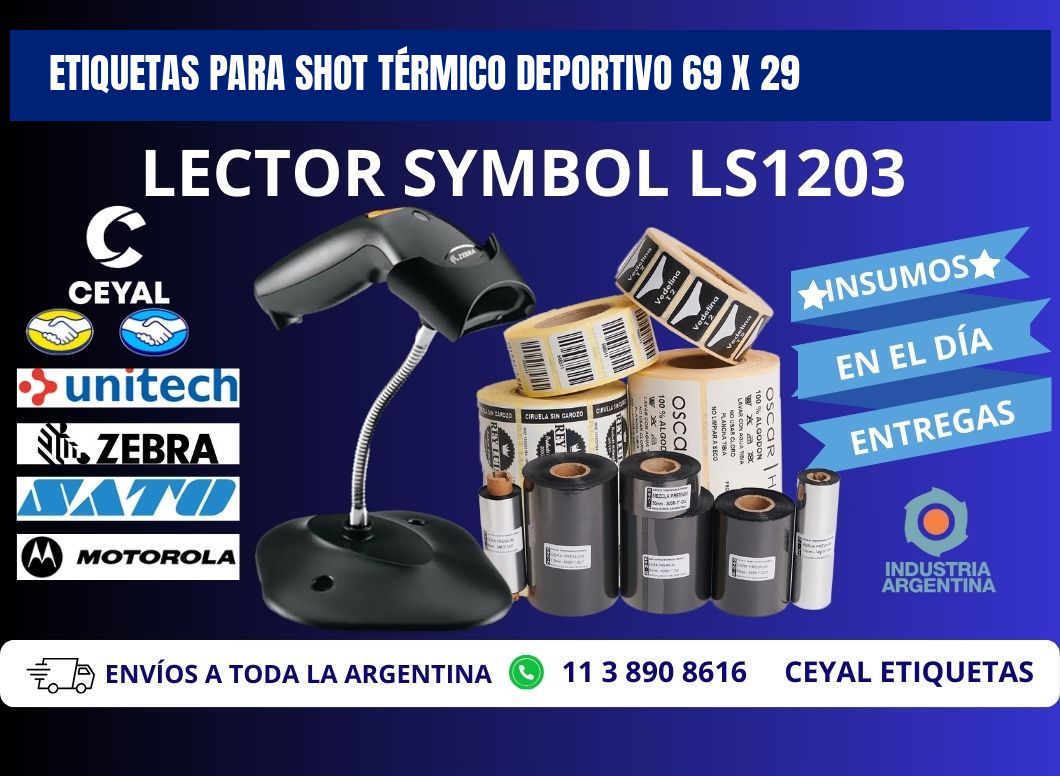 ETIQUETAS PARA SHOT TÉRMICO DEPORTIVO 69 x 29