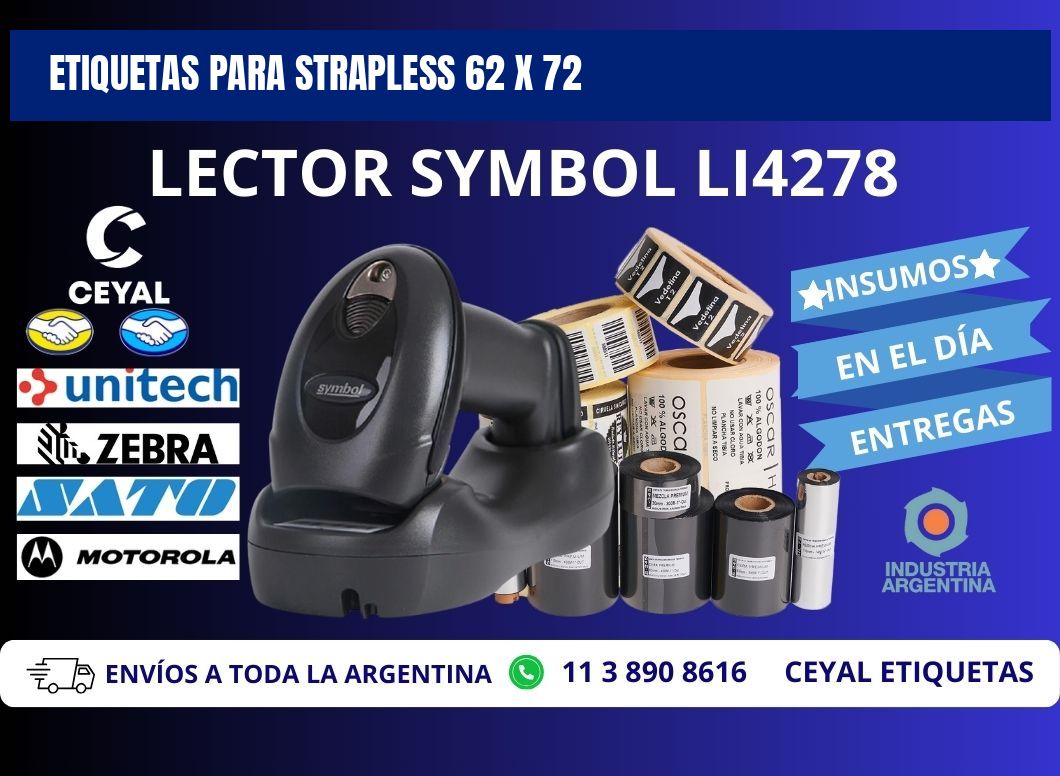 ETIQUETAS PARA STRAPLESS 62 x 72