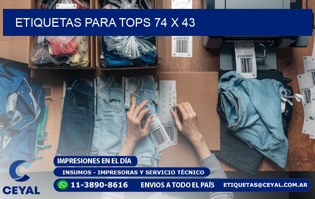 ETIQUETAS PARA TOPS 74 x 43