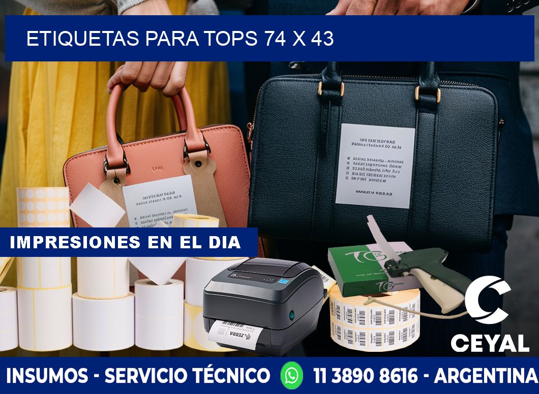 ETIQUETAS PARA TOPS 74 x 43