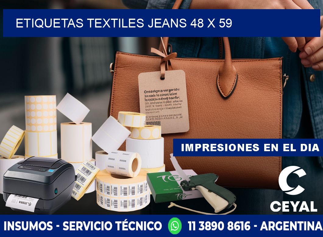 ETIQUETAS TEXTILES JEANS 48 x 59