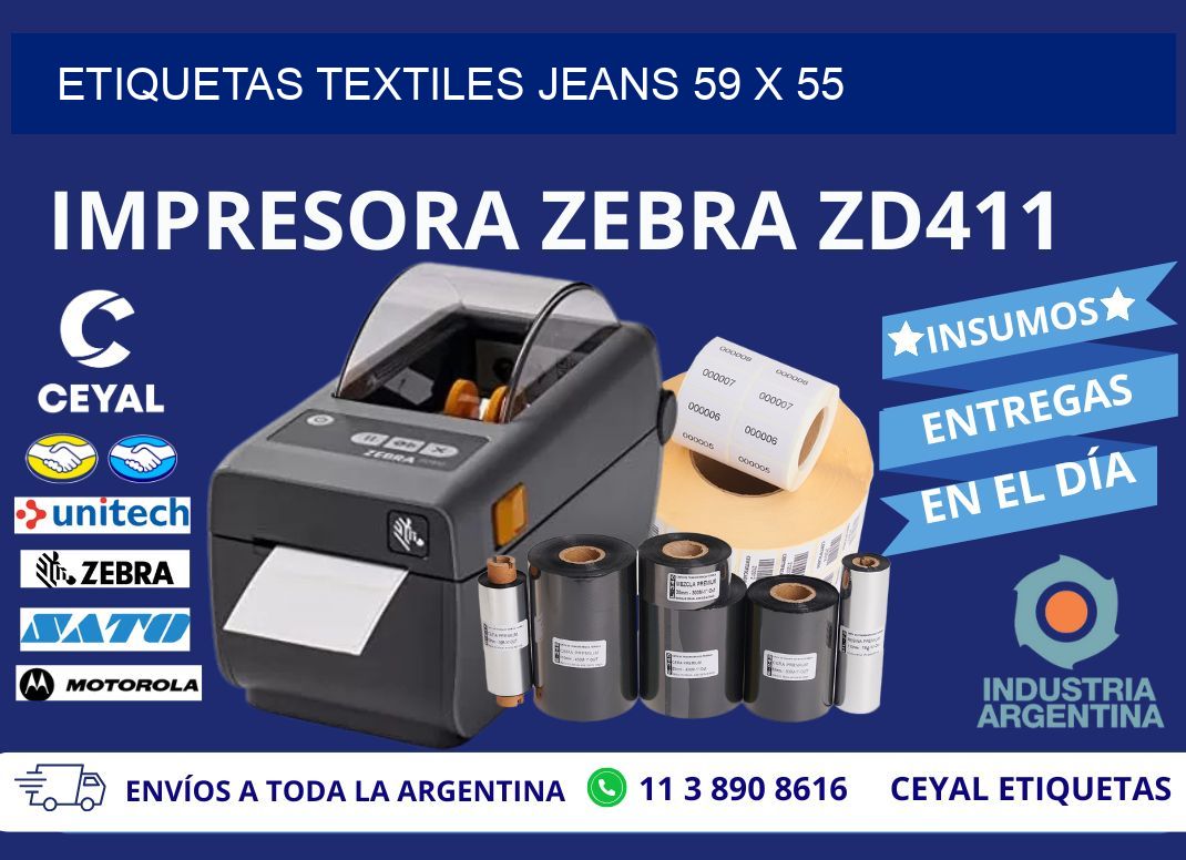 ETIQUETAS TEXTILES JEANS 59 x 55