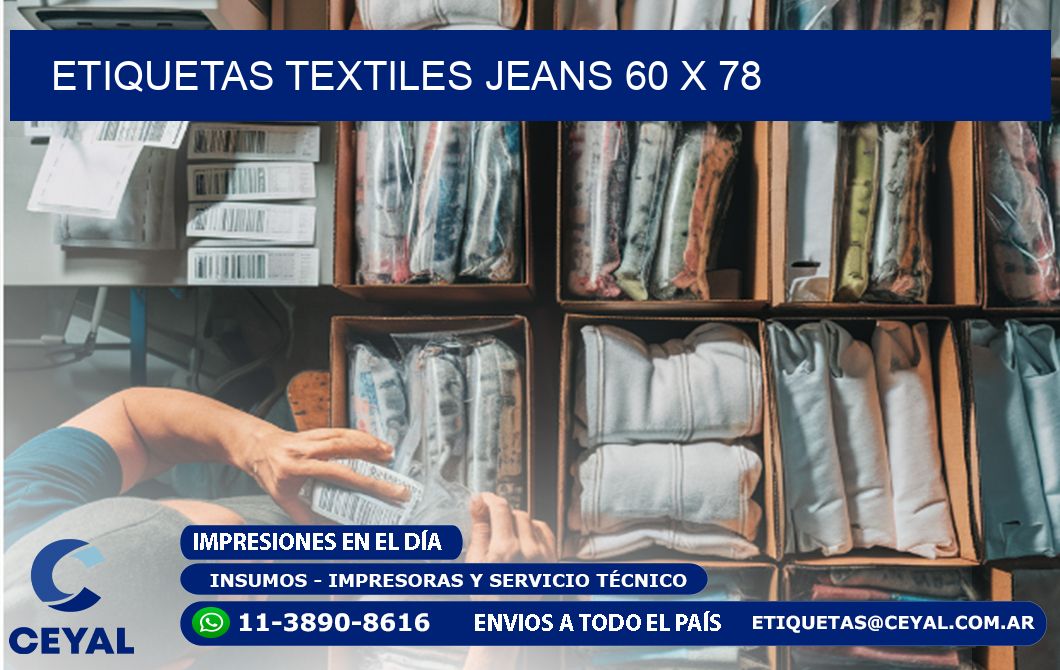 ETIQUETAS TEXTILES JEANS 60 x 78